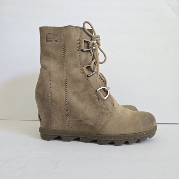 Sorel Womens Joan Of Artic II Leather Wedge Boots Size 9.5 - Picture 1 of 11